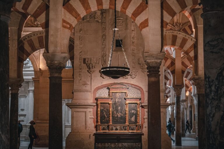 Striking arches and historical art inside the Mosque-Cathedral of Córdoba