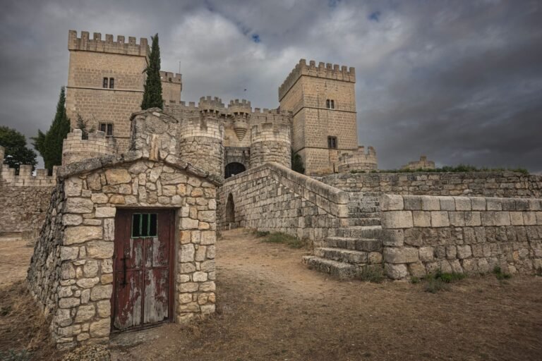 Explore the historic beauty of Ampudia Castle with its ancient stone architecture