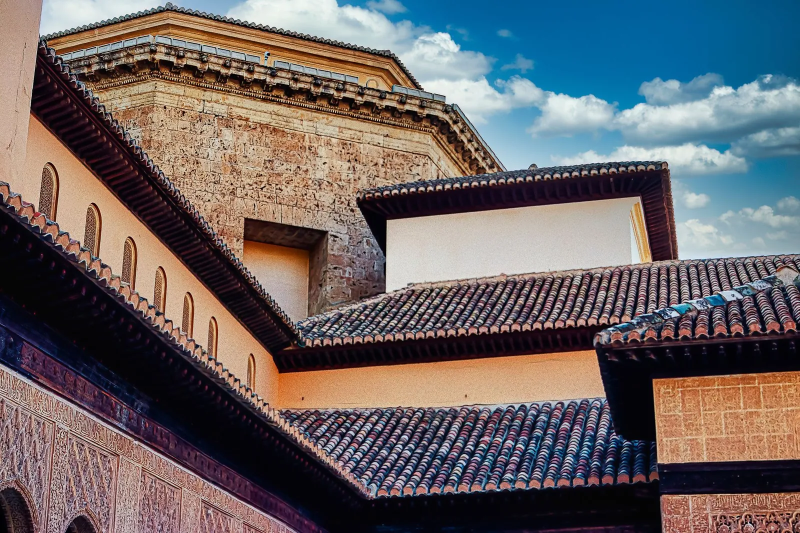 architectural details of an ornate historic building showcasing intricate patterns and textures