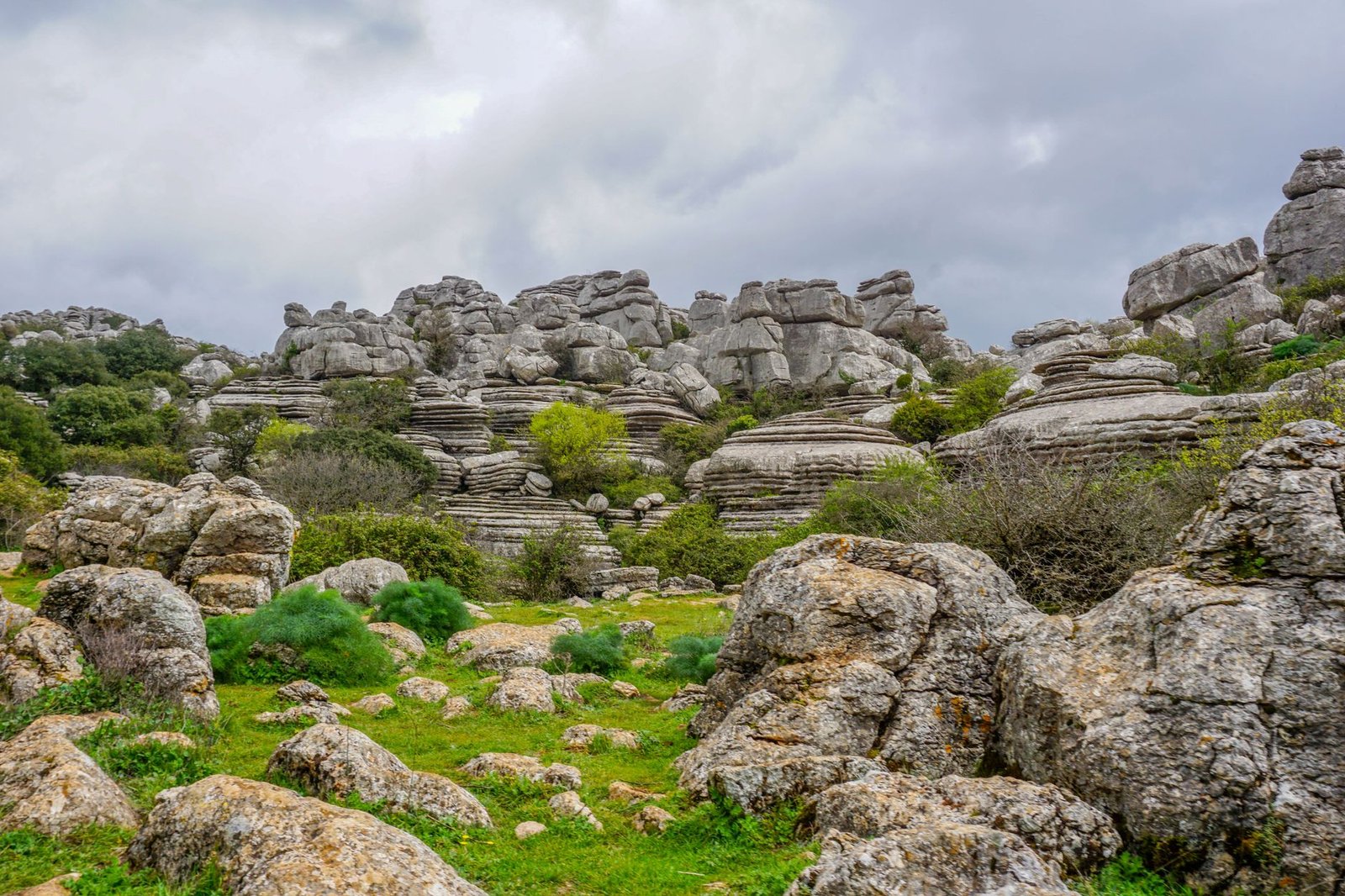 karst rock formations in El Torcal de Antequera, Spain, showcasing unique natural beauty